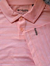 Columbia Golf Men's L Striped Omni Wick Polo Shirt VGC