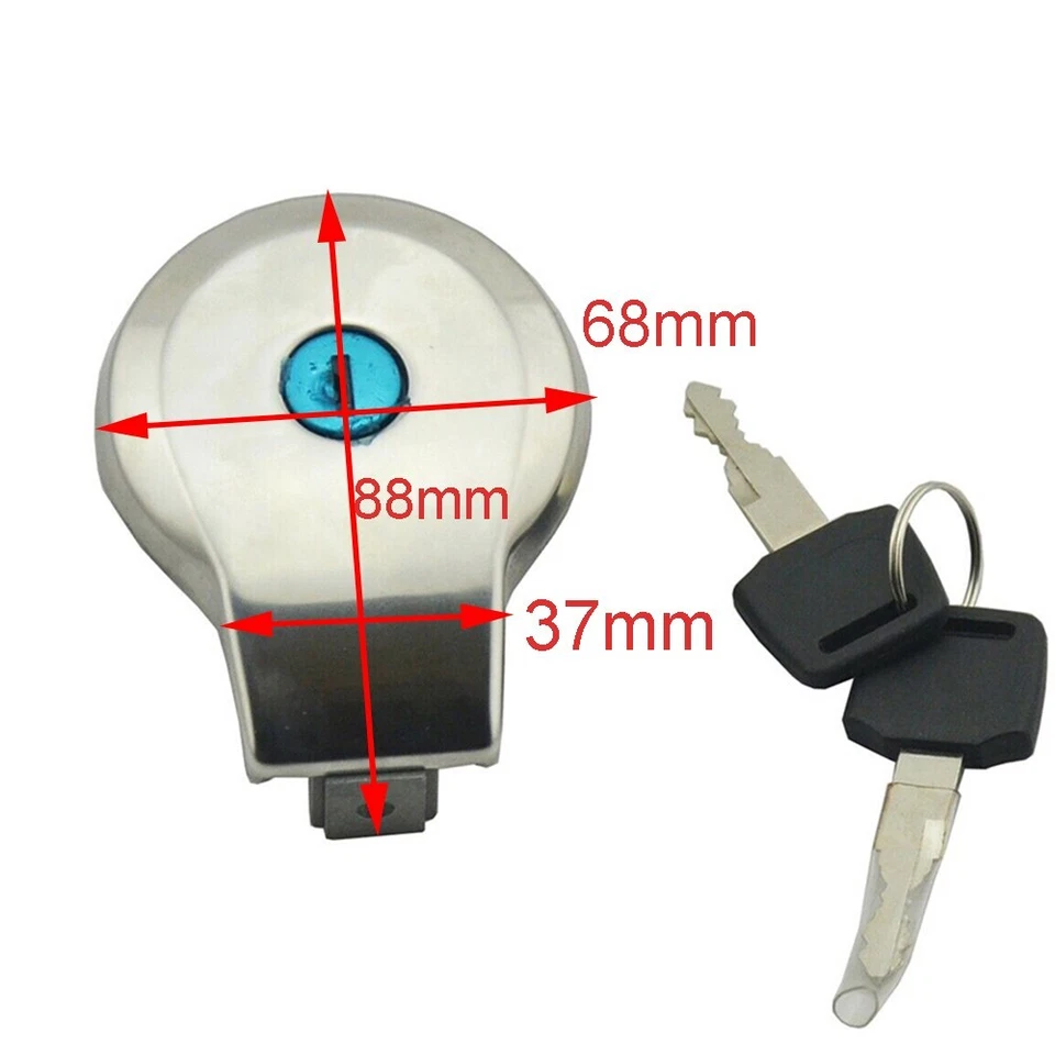 Fuel Gas Tank Cap Lock w/ Keys for Yamaha XJ1100J XJ550 XJ650 XJ750 XS400 XV500 - Изображение 3 из 4