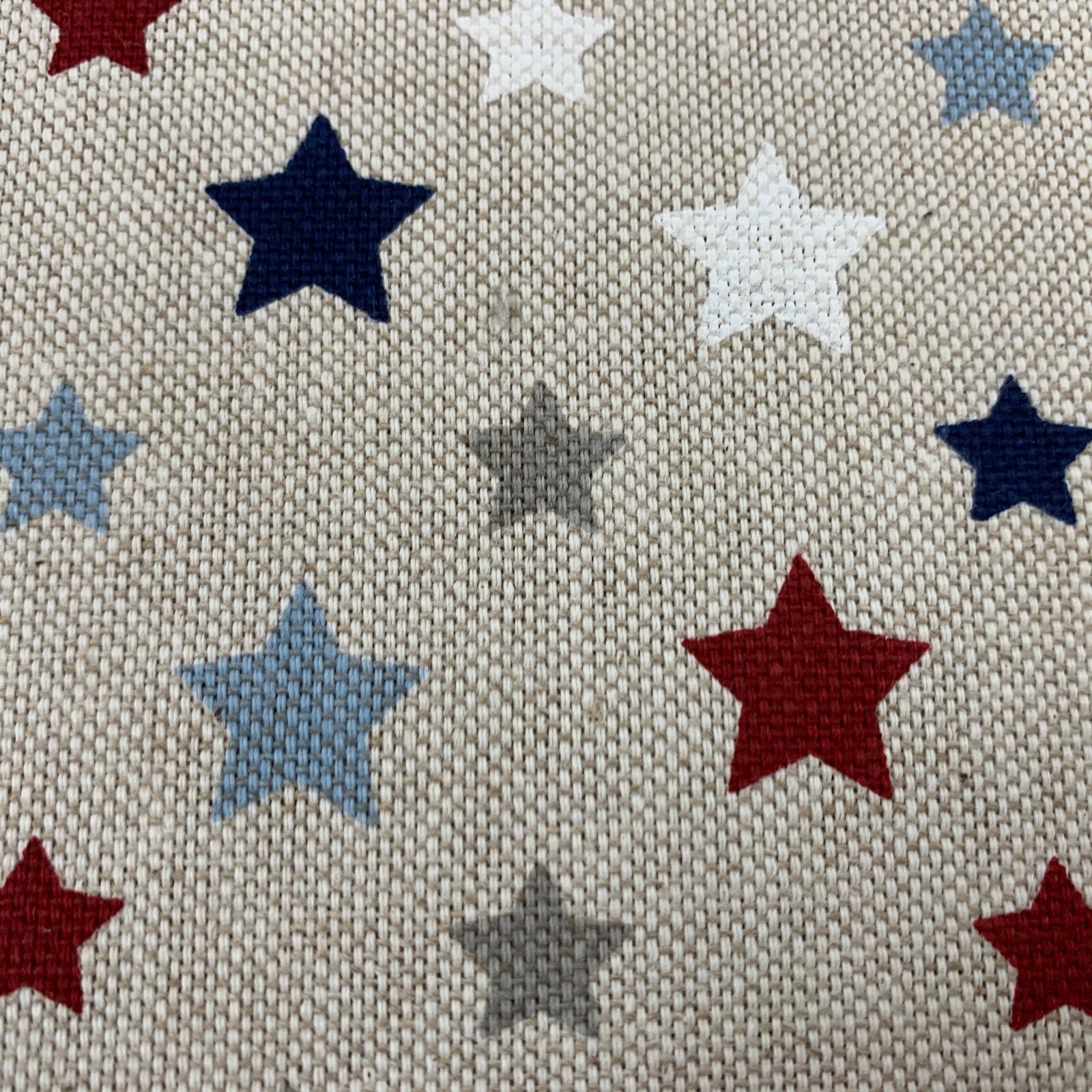 Lucky Star Stoff blau rot Leinen Baumwolle Vorhang Blind Handwerk Polsterung