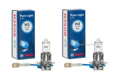 2x BOSCH Pure Light H3 12V 55W Halogen für MAZDA 323 C F S 6 626 IV MX-3