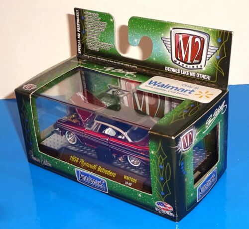 M2 Auto-Dreams Series Walmart Exclusive Tom Kelly 1958 Plymouth Belvedere Red - Picture 4 of 5