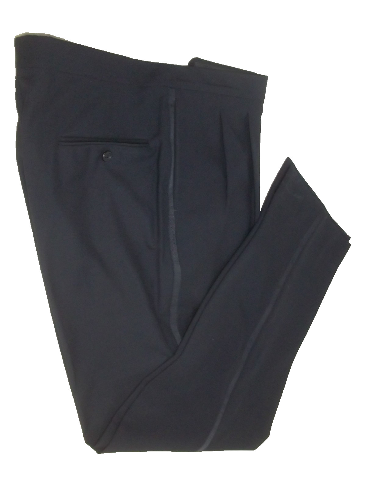 Hickey Freeman solid black 1button wool formal tu… - image 11