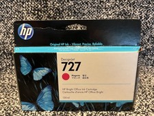 HP B3P20A Genuine Ink Cartridge HP 727 Magenta Ink 130ML Date: December 2021