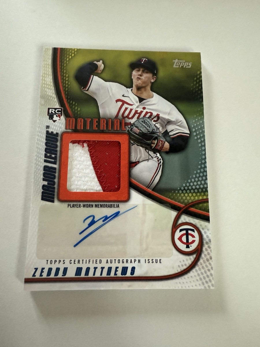 2025 Topps Series 2 Zebby Matthews RC Patch Auto /25 2 Color Patch 