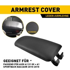 Deckel Klappe Kunstleder Mittelarmlehne Auto Für Audi A1 S1 8X 2010-2018 Schwarz