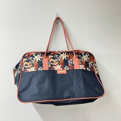 Rodier Handgepäck Reisetasche von Damart leicht blau / Blumenmuster 20''