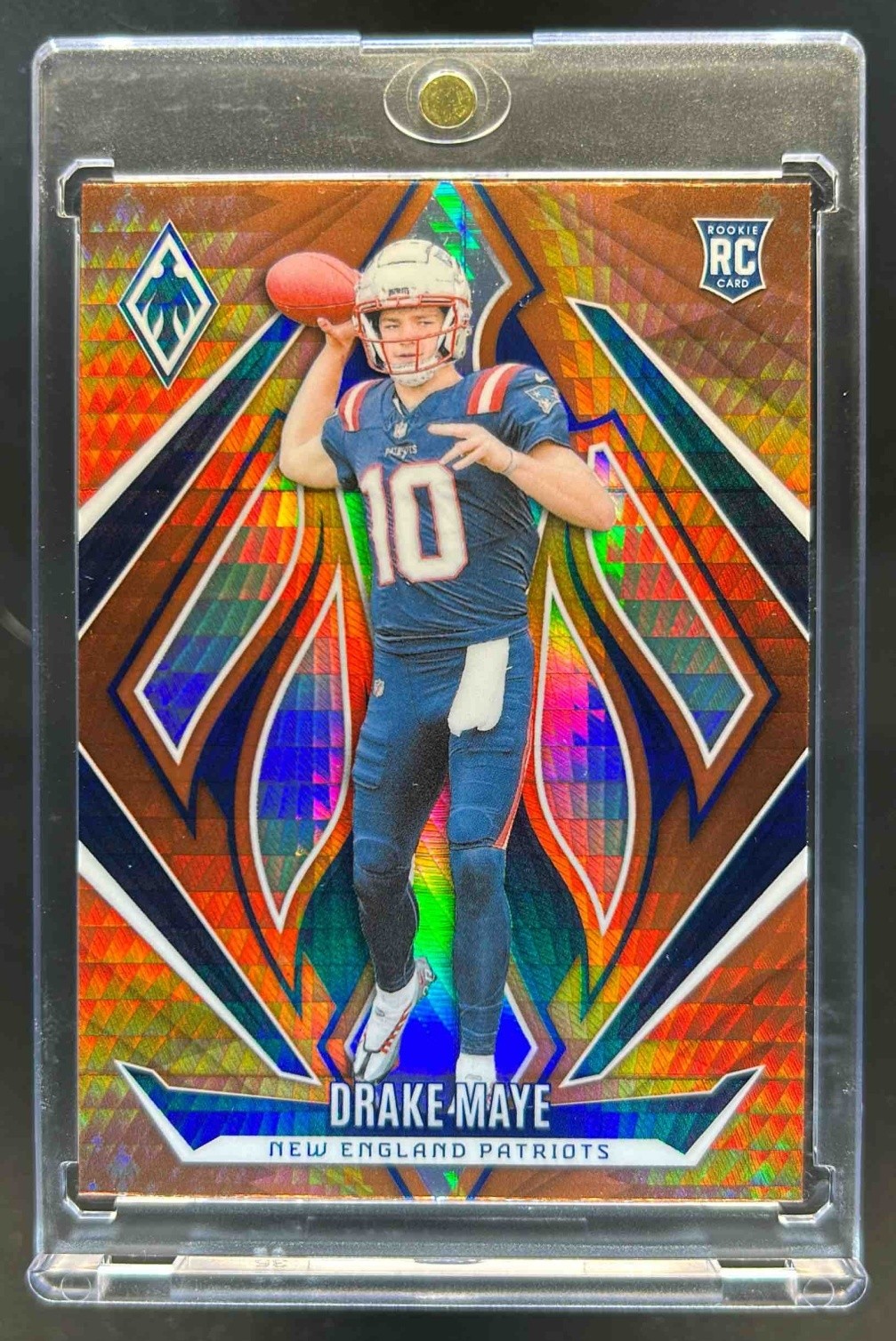 2024 Phoenix Drake Maye RC Orange Hyper Rookie #179 Patriots