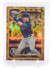 CURTIS MEAD 2024 TOPPS CHROME GILDED GOLD ROOKIE /99 #140 RAYS Q4105