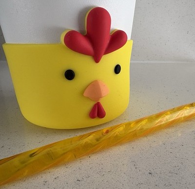CHiCKEN-Easter-SPRiNG tumbler BOOT-Farm Theme Stanley protector-Yellow Straw 12 