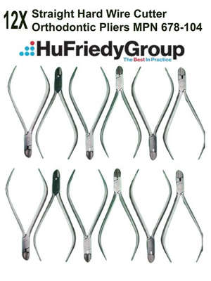 #ad 12X HU FRIEDY Straight Hard Wire Cutter Orthodontic Pliers 678 104 $211.20