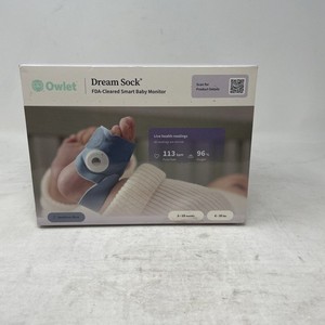 Owlet Dream Sock Smart Baby Monitor Foot Sensor Bedtime Blue 1-18 Months *Sealed