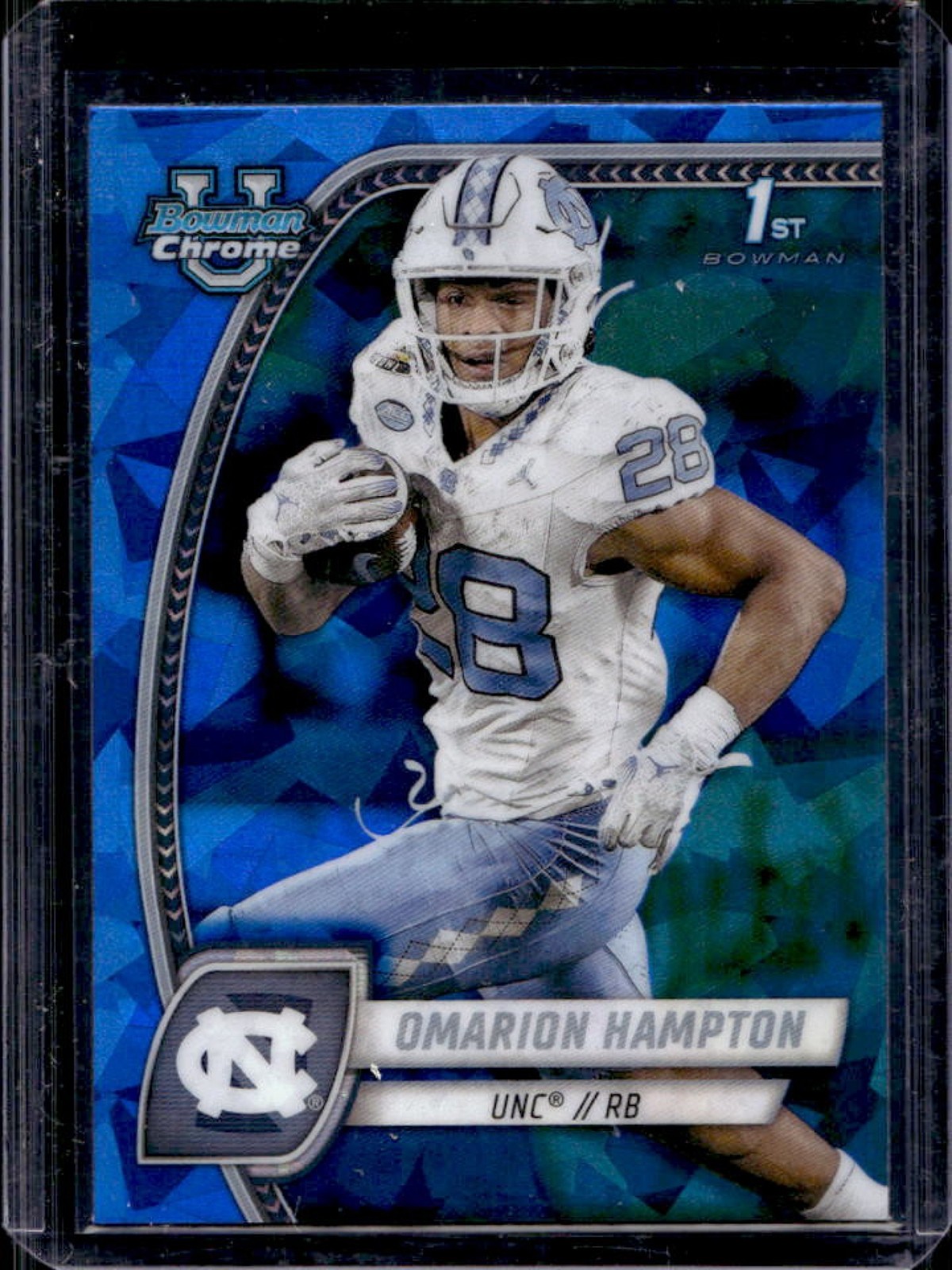 2024 Bowman Chrome U Sapphire Omarion Hampton #198