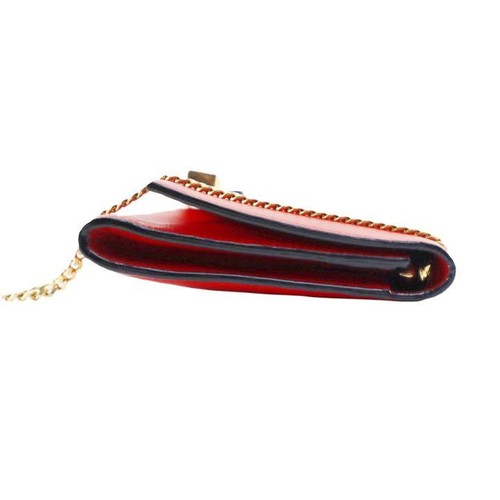 Chloe Chain Shoulder Bag Clutch Bag Diagonal Leather Red Used - Picture 3 of 10