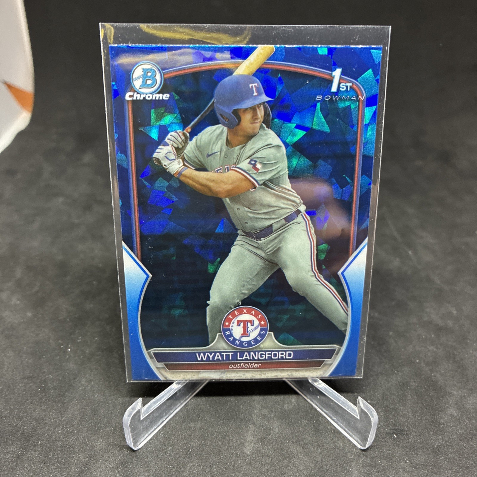 2023 Bowman Draft Sapphire Wyatt Langford Chrome 1st Prospect #BDC-106
