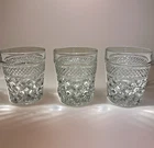 VTG  Anchor Hocking Wexford Old Fashioned Glasses 8 Oz Diamond Barware Set of 3