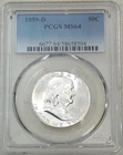 1959-D Franklin Half Dollar PCGS MS64 99% FBL Frosty White Just Graded PQ #P286A