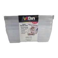 NEW Art Bin Super Satchel Bins 4 Pack 6971AG Supply Case Dividers Storage Boxes