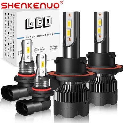 4x LED Headlight High/Low Beam+Fog Light Kit for 2005-2014 Ford F150 F250 F350