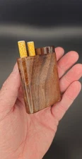 Handmade Black Walnut Mini Double Dugout/One Hitter *MADE IN SMALL TOWN, USA*