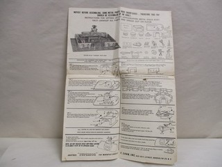 Vintage Instructions For Metal Space Port Superior Toy By T. Cohn Inc Brooklyn