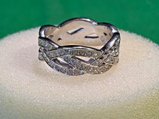 SWAROVSKI RING SIZE 55 ( UK N). MISSING CRYSTALS