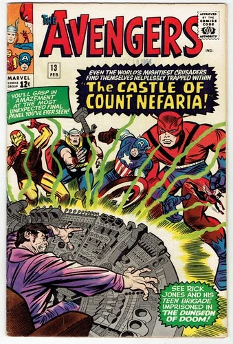 AVENGERS #13 (MARVEL, 1964) 1st APPEARANCE OF COUNT NEFARIA VINTAGE FINE