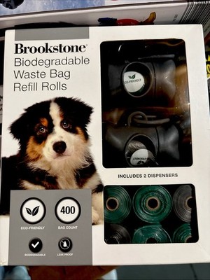 NEW Brookstone Biodegradable Waste Bag Refill Bag 400  /  2 Disposers