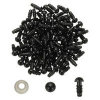 6 Mm Sicherheitsaugen, 150Er Set, Kunststoff-Bastelaugen Mit Unterlegscheiben