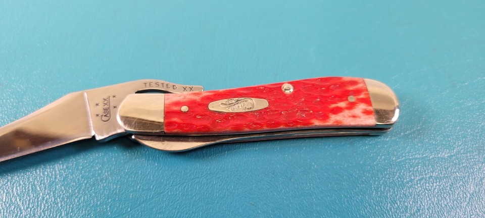 CASE XX 61953 L CV Russlock Folding Pocket Knife Jigged Red TR461 | eBay