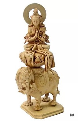 Samantabhadra Holz Farbkapsel Q Museum Japanische Skulptur Handelsfigur
