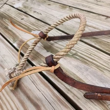 Bosal Rope Pony Size w/ Leather Tory Headstall/Hanger