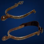 Pair Antique WW1 US Cavalry Officer Military Spurs Western Ranch Farm Art Decor