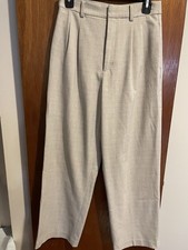 Uniqlo Women’s Wide Leg Pants Tan Plaid Size Small