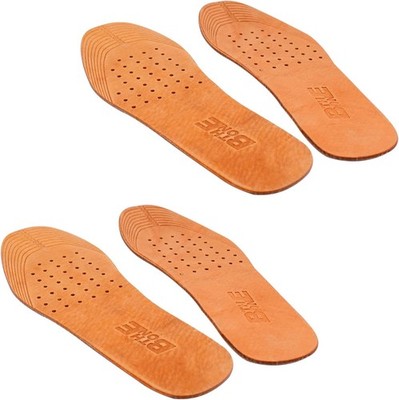 Genuine Leather Shoe Insoles, Absorbent Ultra Thin Pigskin Brown 