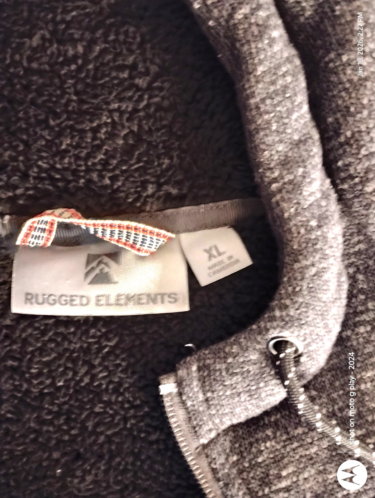 Rugged Elements Charcoal Gray Full Zip Fleece Lin… - image 14