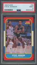 1986 Fleer  # 55  Steve Johnson  PSA  9