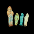 Set of 4 Stone/Faience Ushabti (Shabti) Figures Rare Collection,Ancient Egyptian