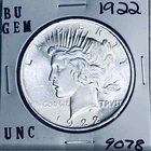 1922 P BU GEM PEACE SILVER DOLLAR UNC MS+++ U.S. MINT RARE COIN 9078