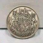 Canadian 1937 Silver Half Dollar / 50 Cents Circulated Ungraded  # 11