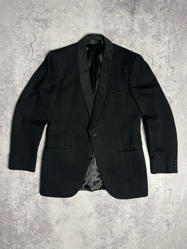 Chaqueta Blazer Esmoquin Negra Gieves & Hawkes Años 70-80 De Colección Foto 2 de 4