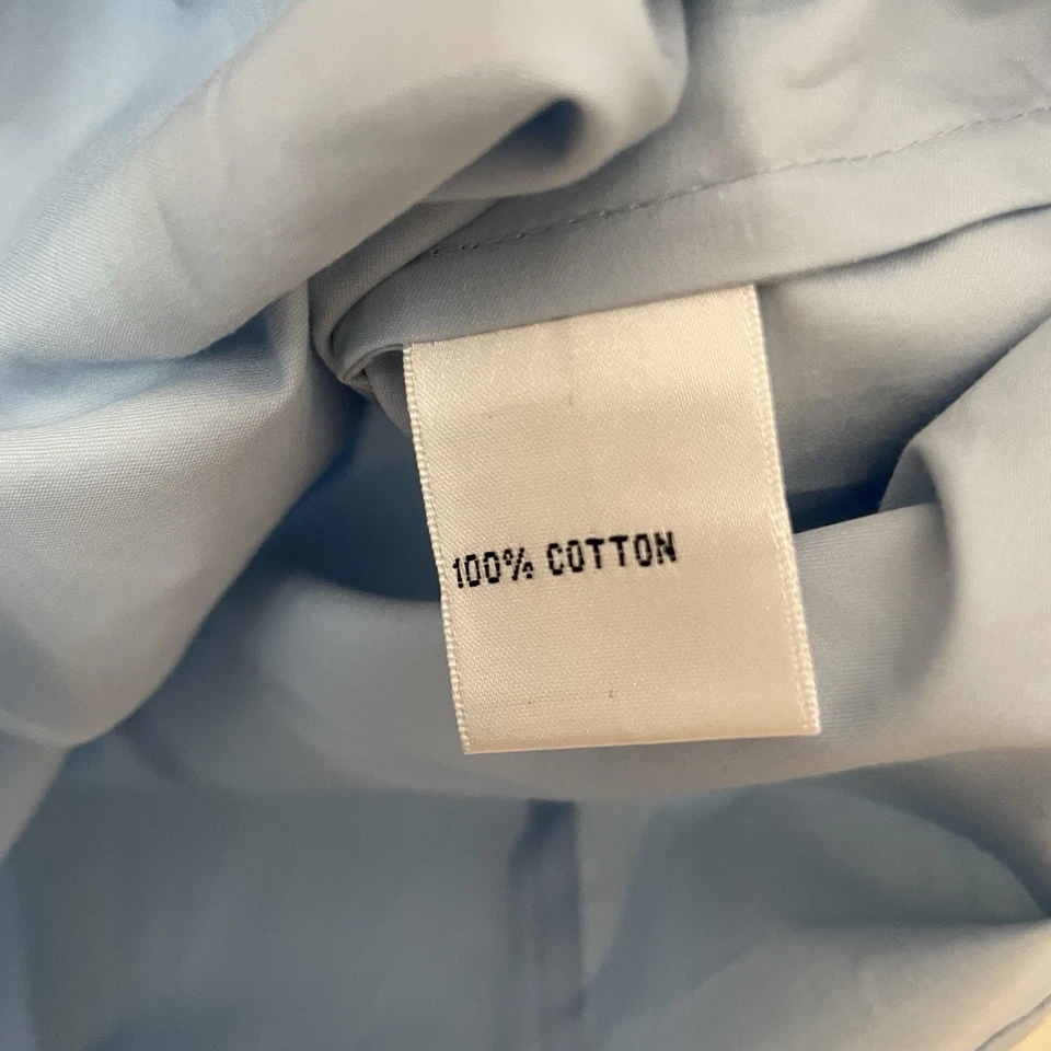 Talbots BNWT Women’s Size 24W Baby Blue Button Up 100% Cotton Sleeveless Shirt - Image 3 of 4