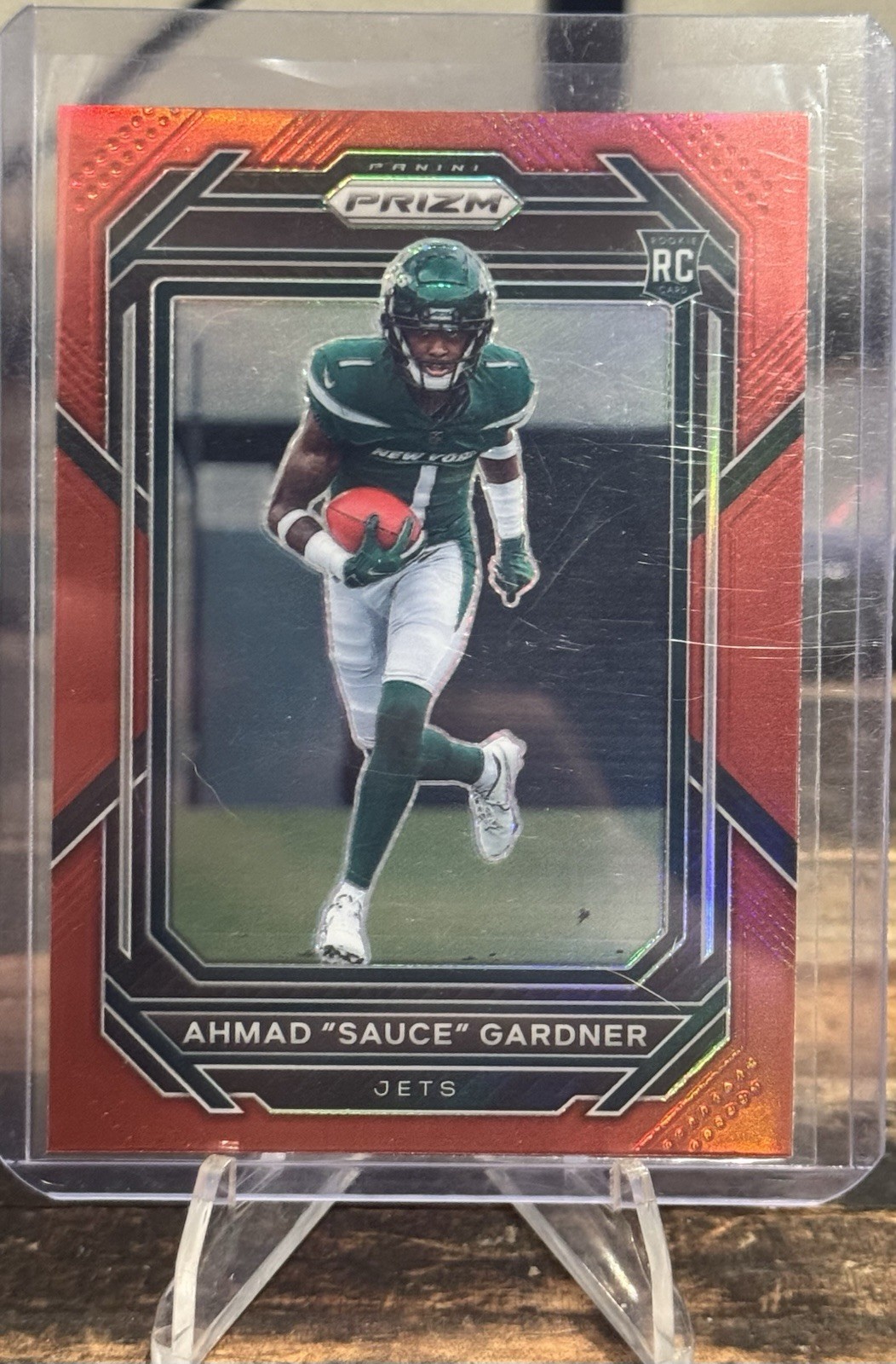 2022 Panini Prizm Ahmad “Sauce” Gardner True Red Prizm SSP 341! VERY RARE!