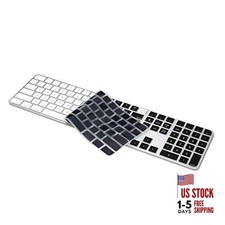 Ultra Thin Silicone Keyboard Cover Skin for 2023-2021 Magic Keyboard Black