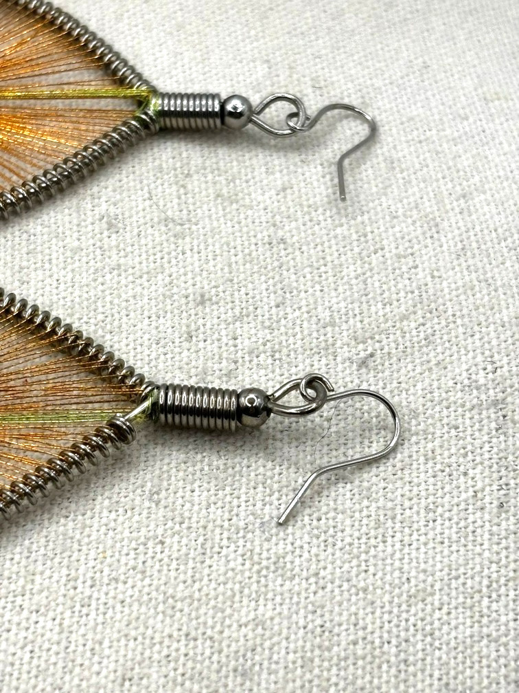 Native Designs Multi Color Silk Threaded Teardrop… - image 14