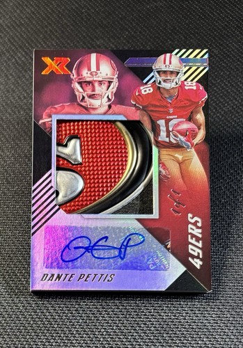 2018 Panini XR Dante Pettis 1/1 Patch Auto 49ers Hat Logo