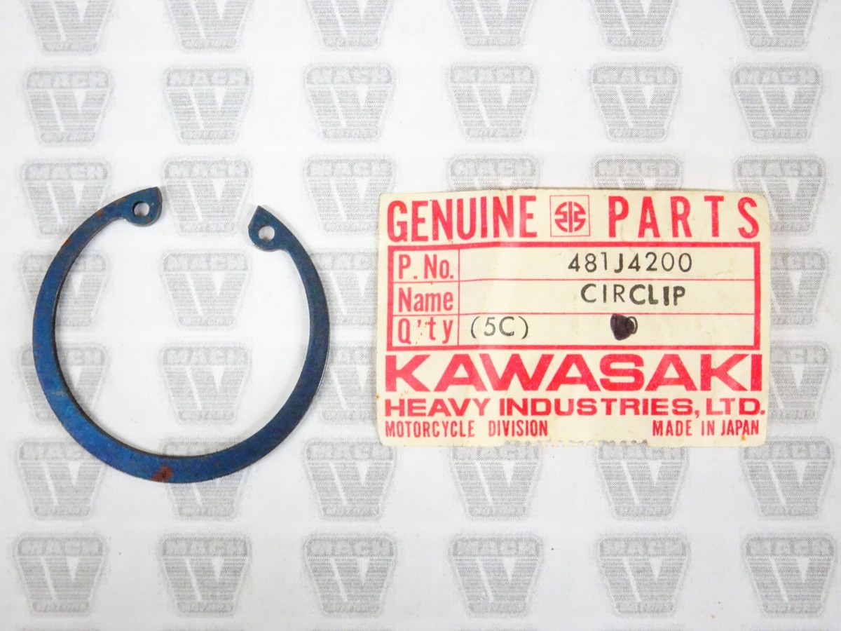 rfca リップス Kawasaki NOS NEW 481J4200 Circlip Type C 42mm KL KVF ZX KL250