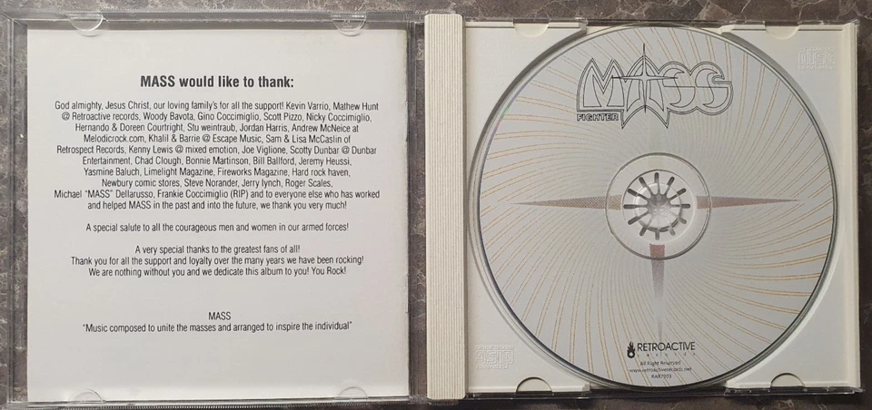 MASS - Fighter - Hard/Heavy Metalrock  Rare Top CD 2010 - Bild 3 von 3
