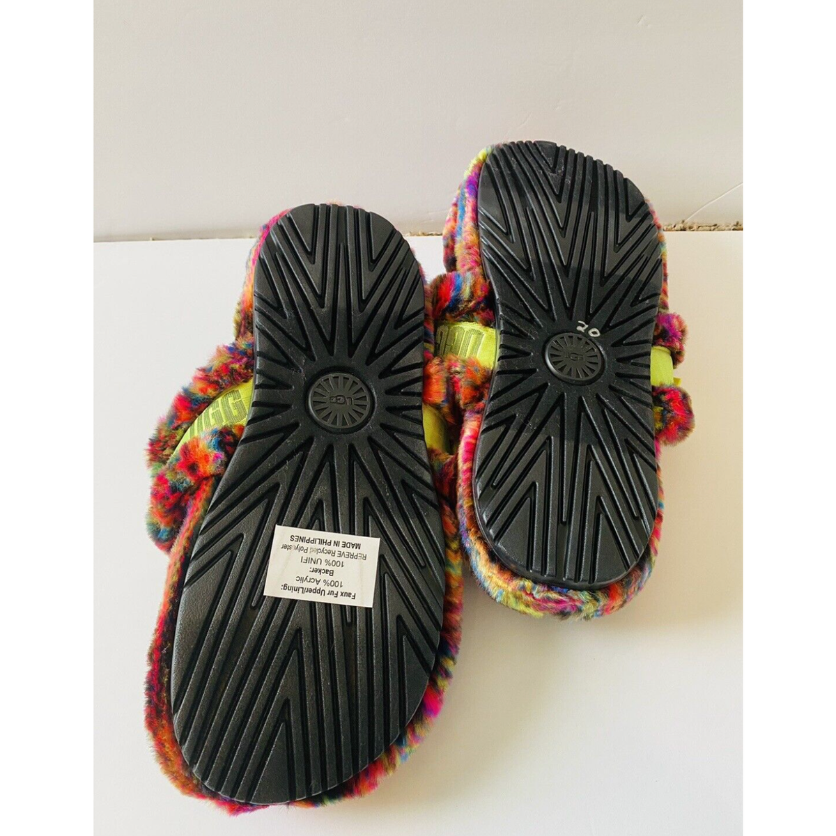 UGG Fluff It Yeah Pop Pixelate Slip-On Faux Fur Slides  display picture 2