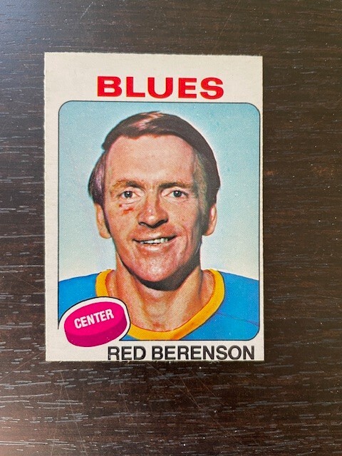 1975-76 O-Pee-Chee OPC set break #22 Red Berenson - St. Louis Blues NRMT