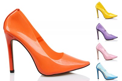 purple perspex heels